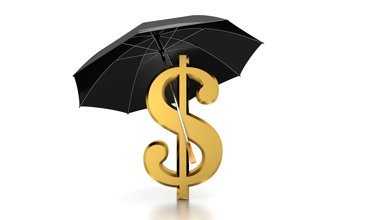 cifrão com guarda-chuva, chegou atrasado porque estava chovendo, mas pode pagar em qualquer banco.