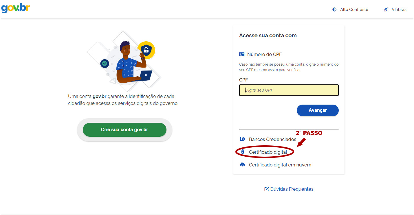 Entrar com Certificado Digital